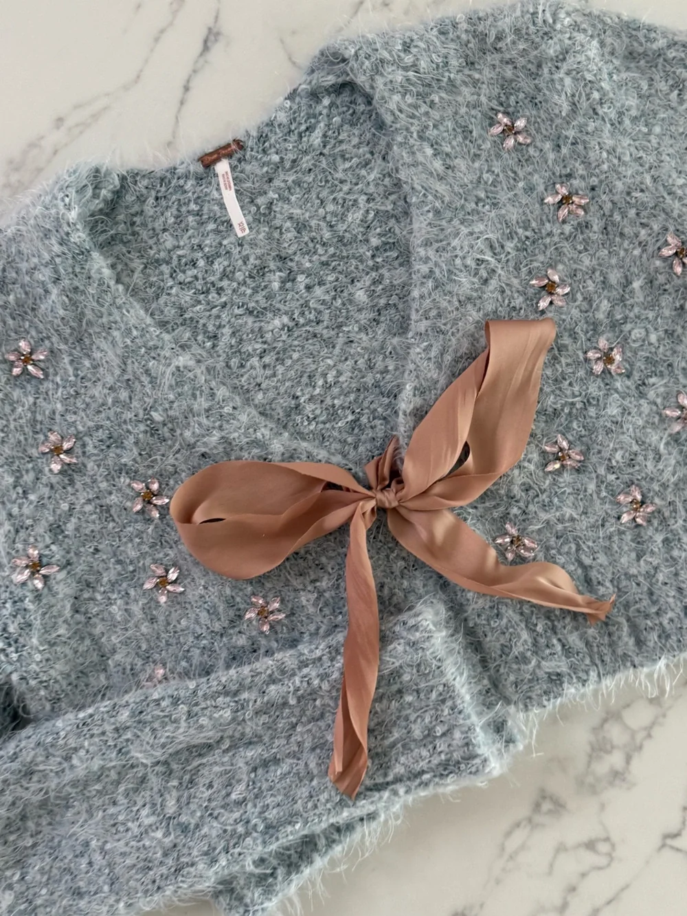 Free People Twinkle Cardi - Blue - Size XS